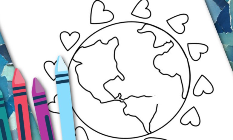 Earth Day Coloring Pages Kids Activities Blog fb