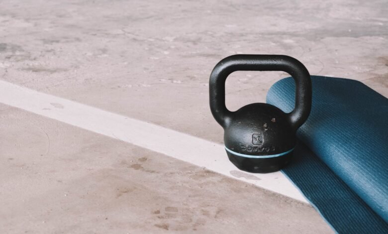 What Are Some Considerations When Buying Exercise Equipment? 1 kettlebell and yoga mat